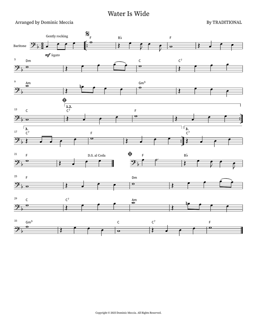 Water Is Wide Water Is Wide Part scores gallery preview page 1