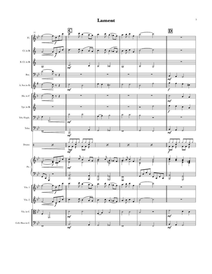 Lament Lament Chamber Music scores gallery preview page 3