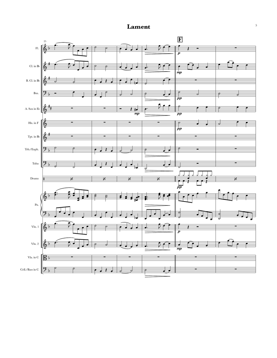 Lament Lament Chamber Music scores gallery preview page 5