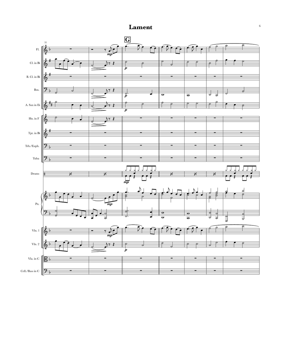 Lament Lament Chamber Music scores gallery preview page 6