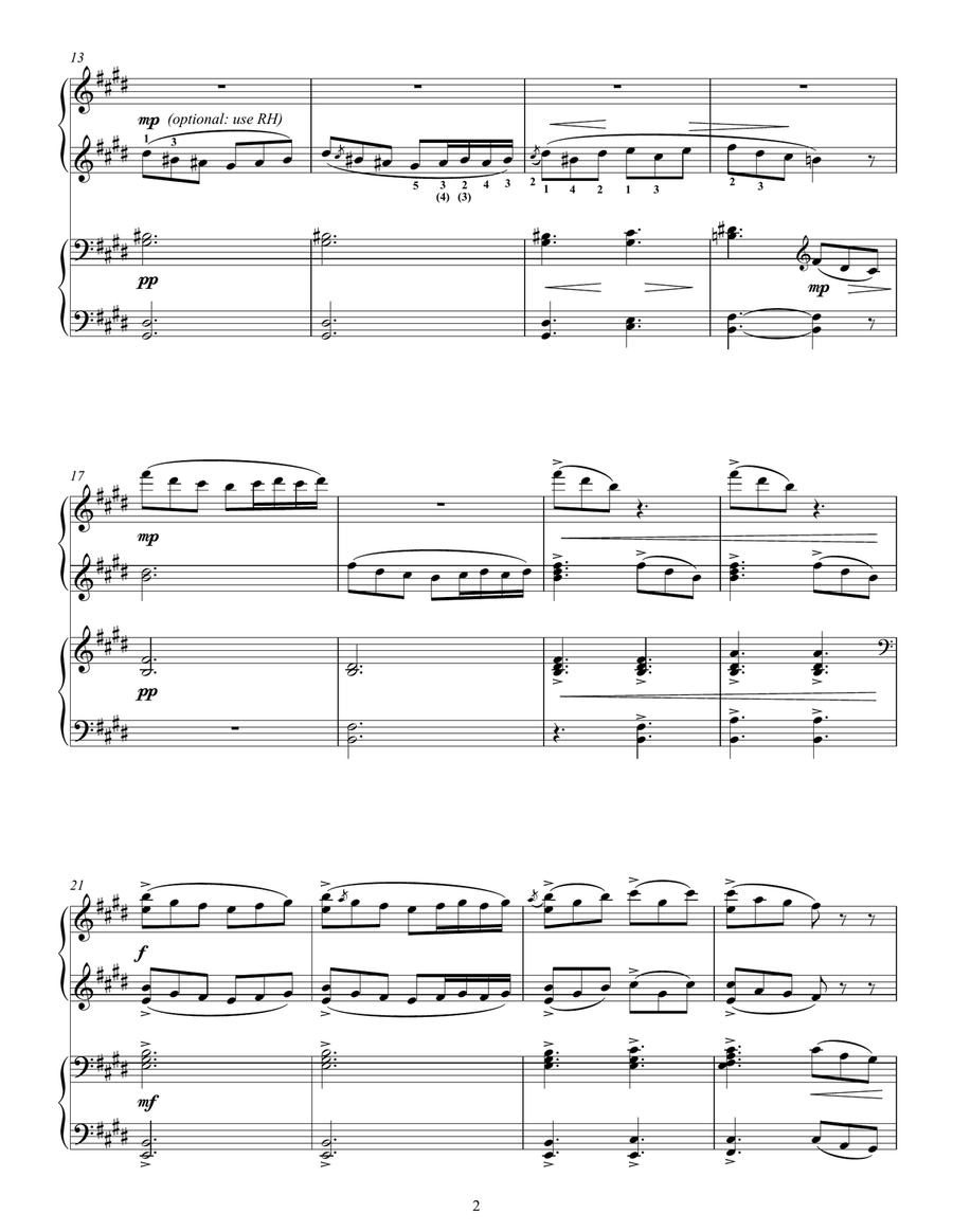 Peer Gynt Suite no. 1 (Morning, Anitra's Dance, In the Hall of the Mountain King) 1 Piano, 4-Hands scores gallery preview page 2