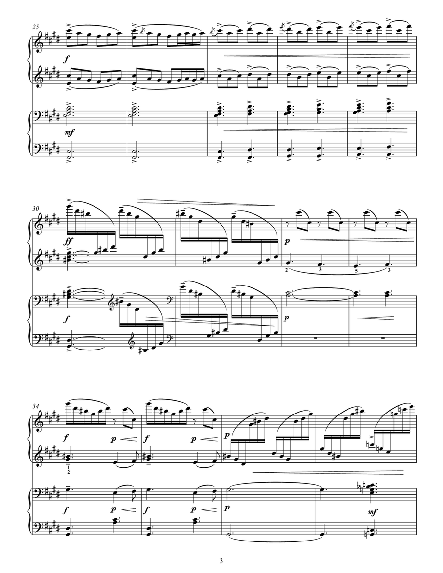 Peer Gynt Suite no. 1 (Morning, Anitra's Dance, In the Hall of the Mountain King) 1 Piano, 4-Hands scores gallery preview page 3