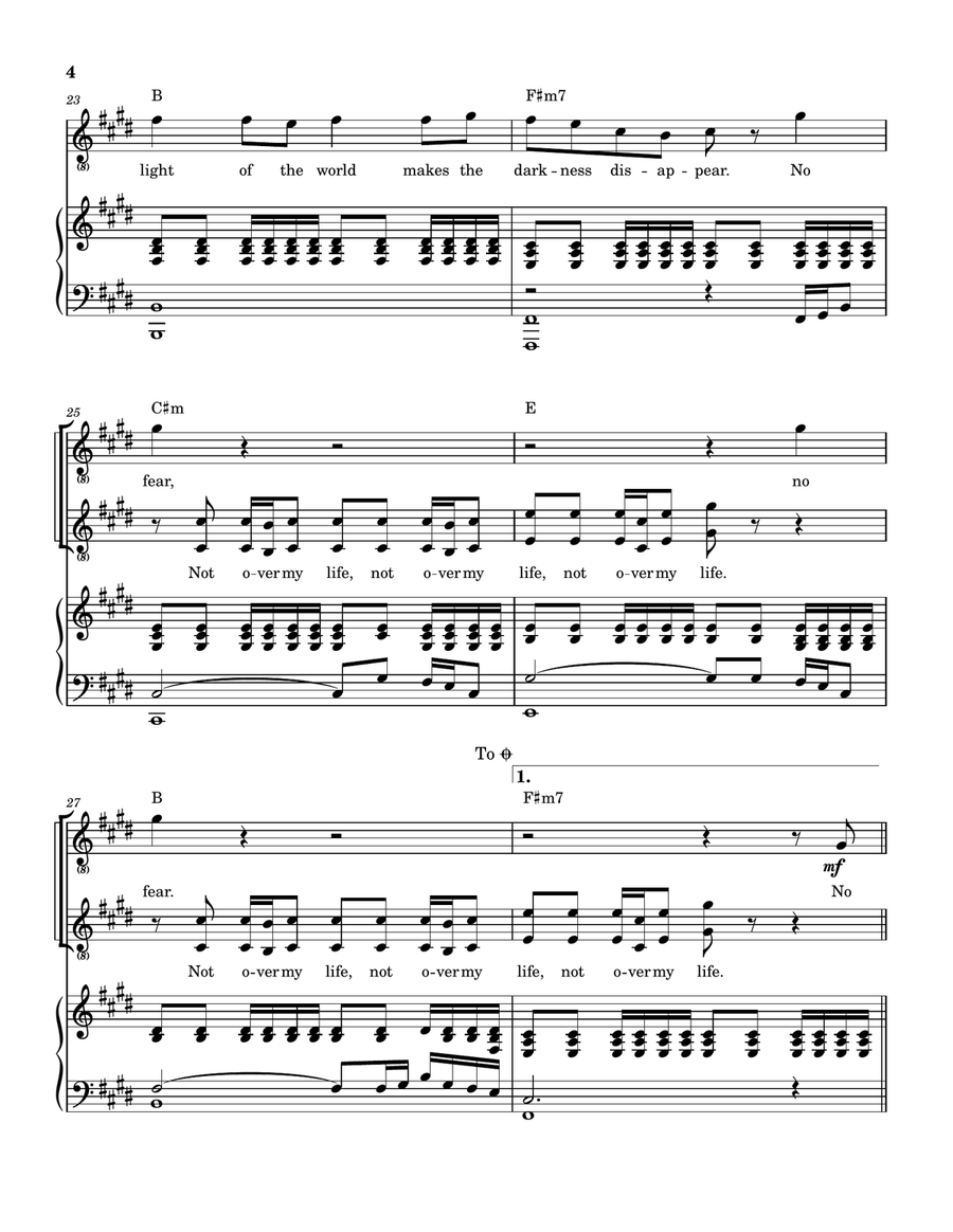 No Fear No Fear Piano, Vocal scores gallery preview page 5