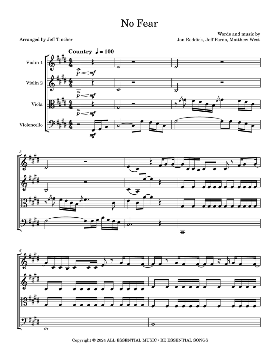 No Fear No Fear String Quartet scores gallery preview page 2