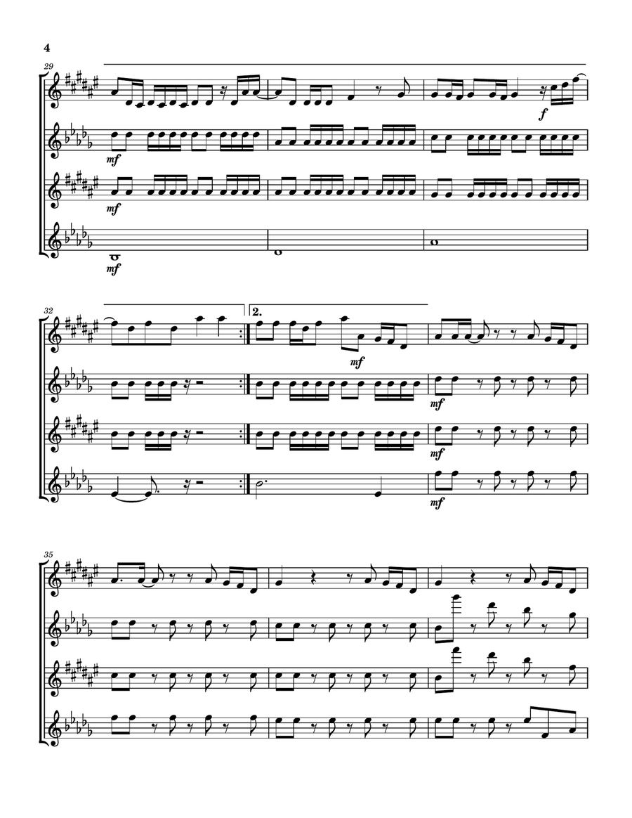 No Fear Saxophone Quartet scores gallery preview page 5