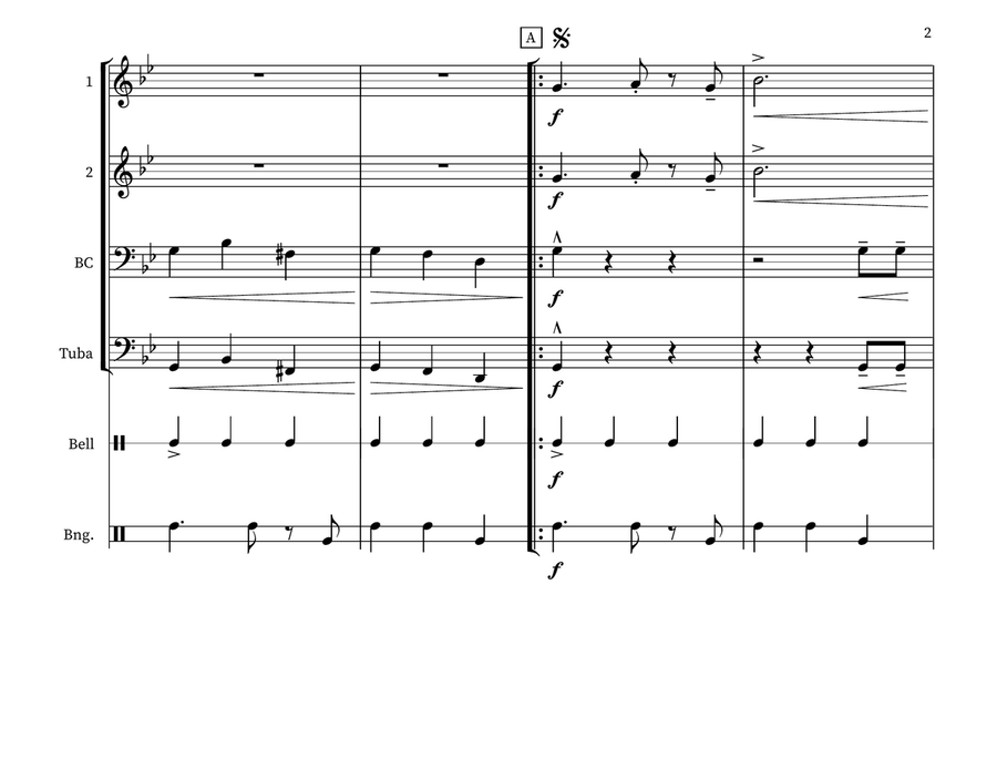 A Tiger Forever Small Ensemble scores gallery preview page 2