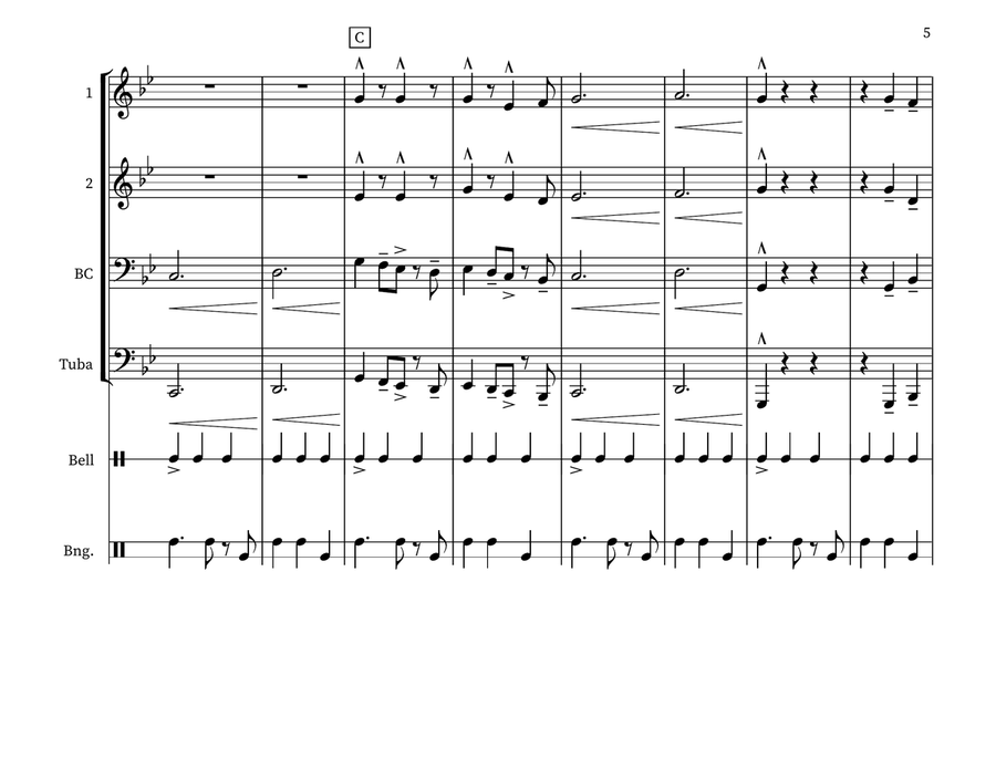 A Tiger Forever Small Ensemble scores gallery preview page 5