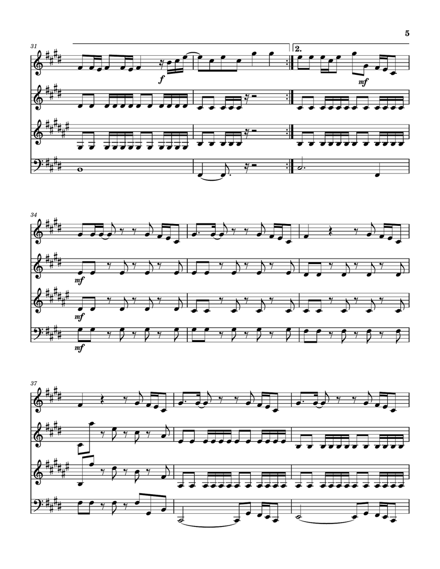 No Fear No Fear Woodwind Quartet scores gallery preview page 6