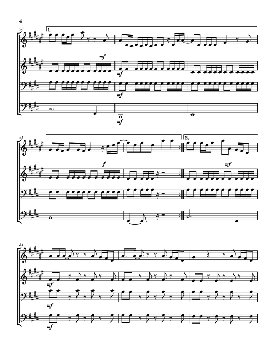 No Fear No Fear Brass Quartet scores gallery preview page 5