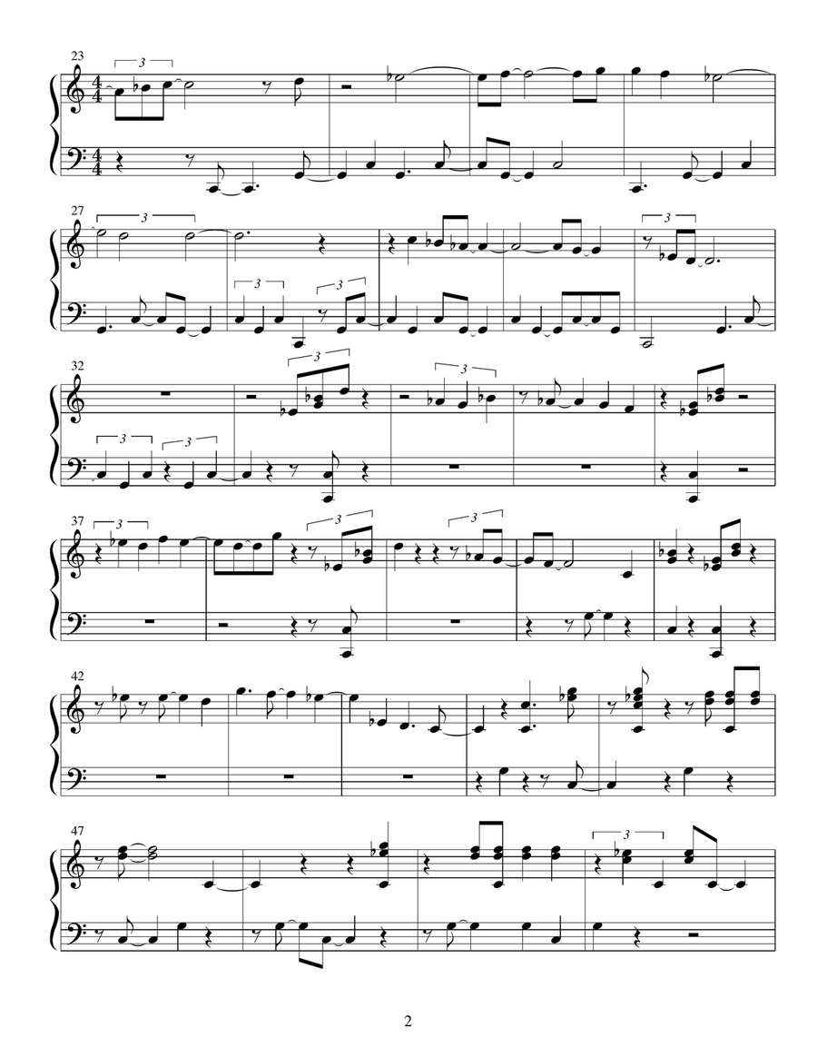 Amor Sureno Amor Sureno Piano Solo scores gallery preview page 2