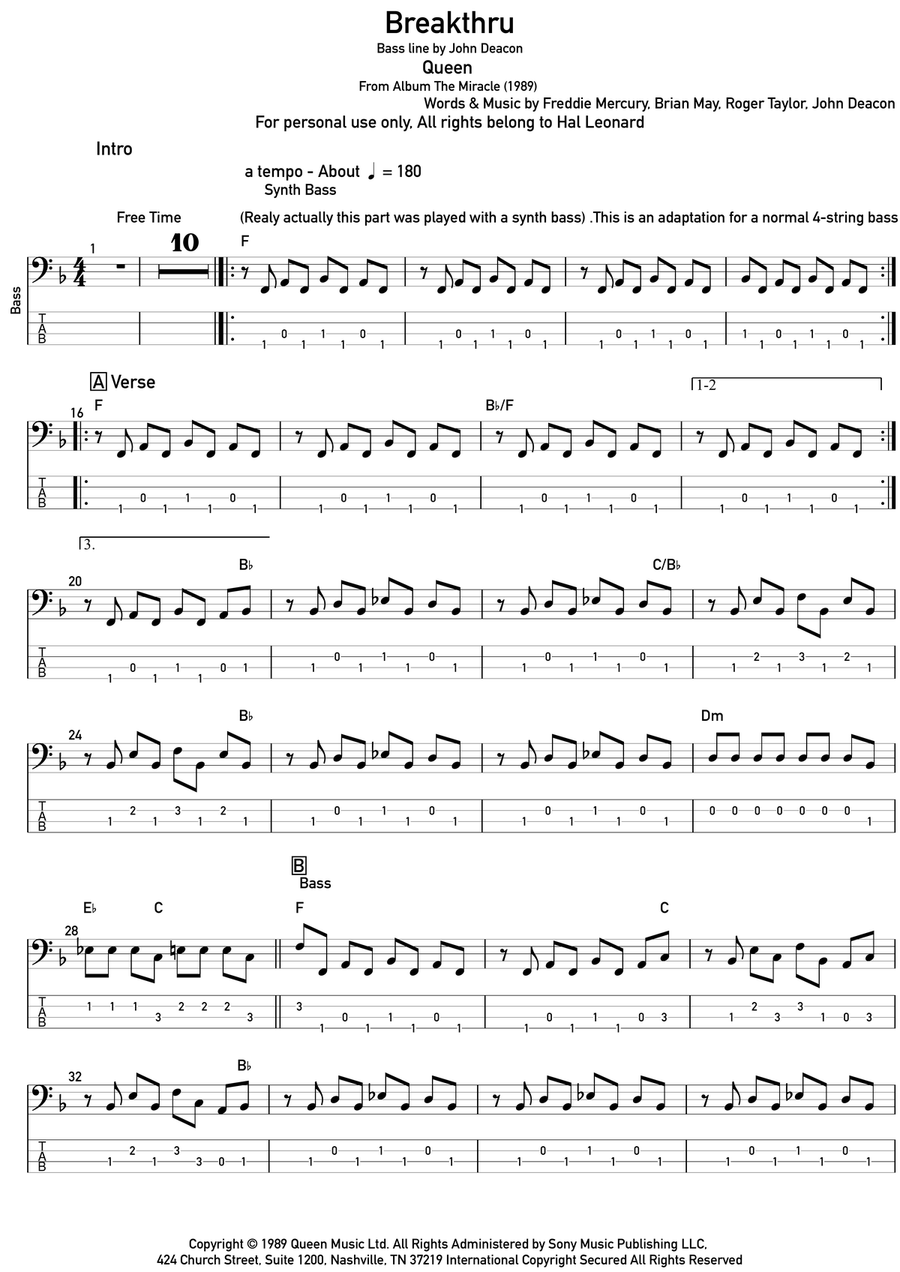 Breakthru Acoustic Guitar scores gallery preview page 1