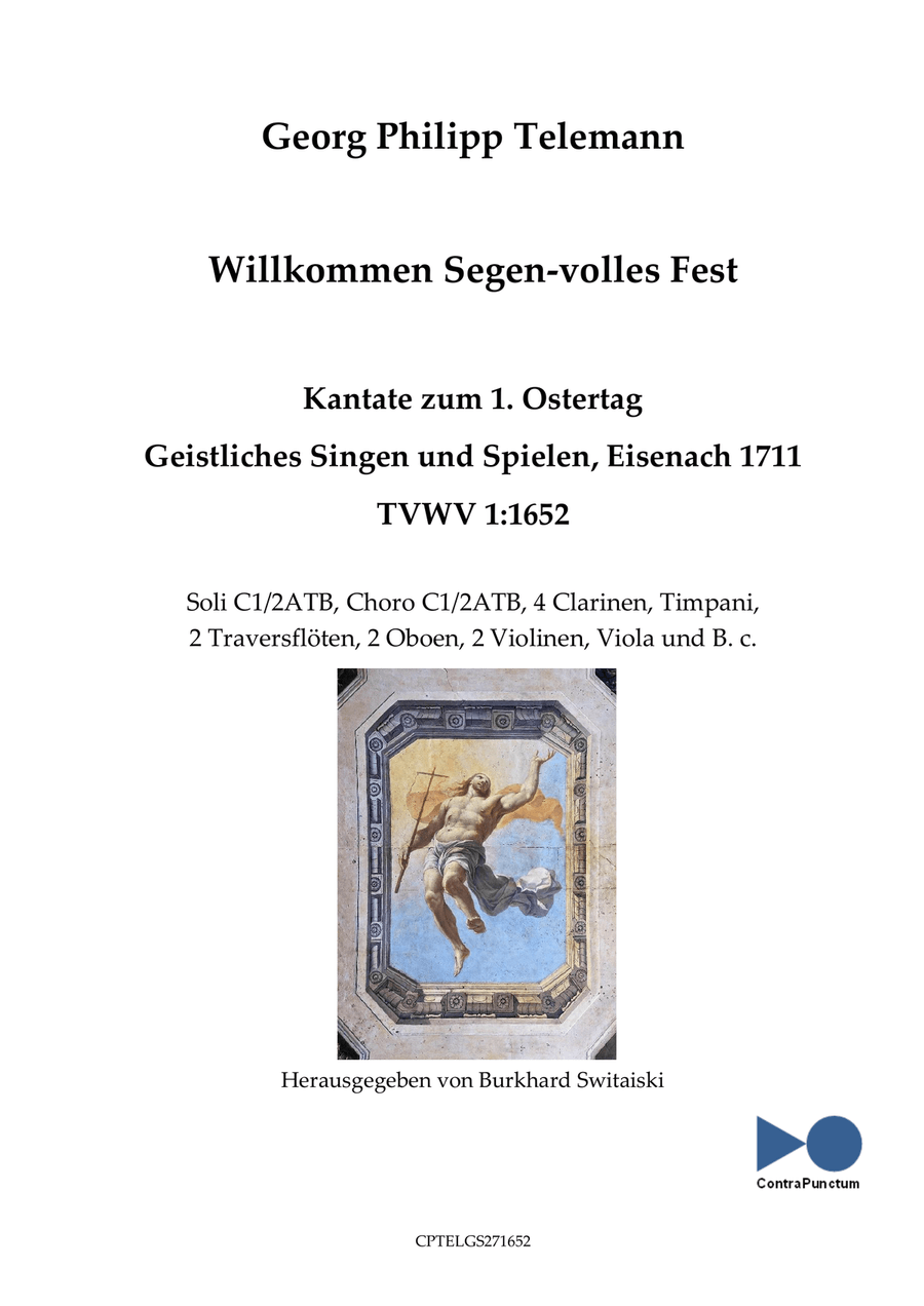 Willkommen Segen-volles Fest TVWV 1:1652 Large Ensemble scores gallery preview page 1
