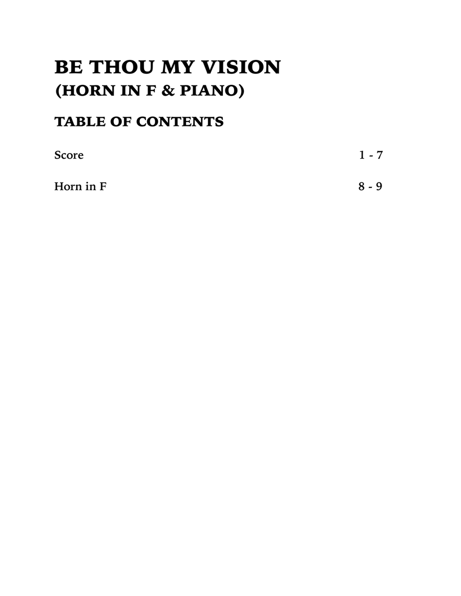 Be Thou My Vision (Horn in F and Piano) Piano scores gallery preview page 4
