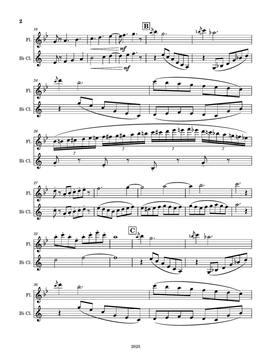 Two Red Roses Two Red Roses Woodwind Duet scores gallery preview page 2