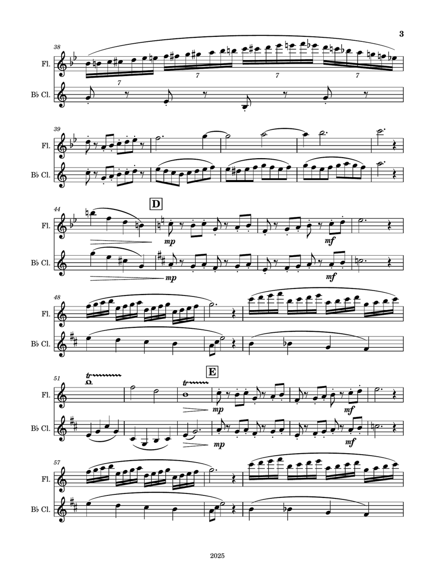 Two Red Roses Two Red Roses Woodwind Duet scores gallery preview page 3