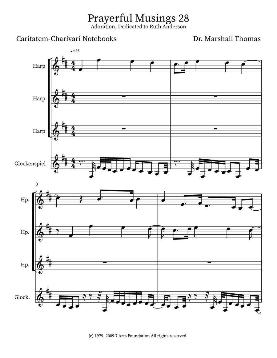 Prayerful Musings 28 Prayerful Musings 28 Small Ensemble scores gallery preview page 1