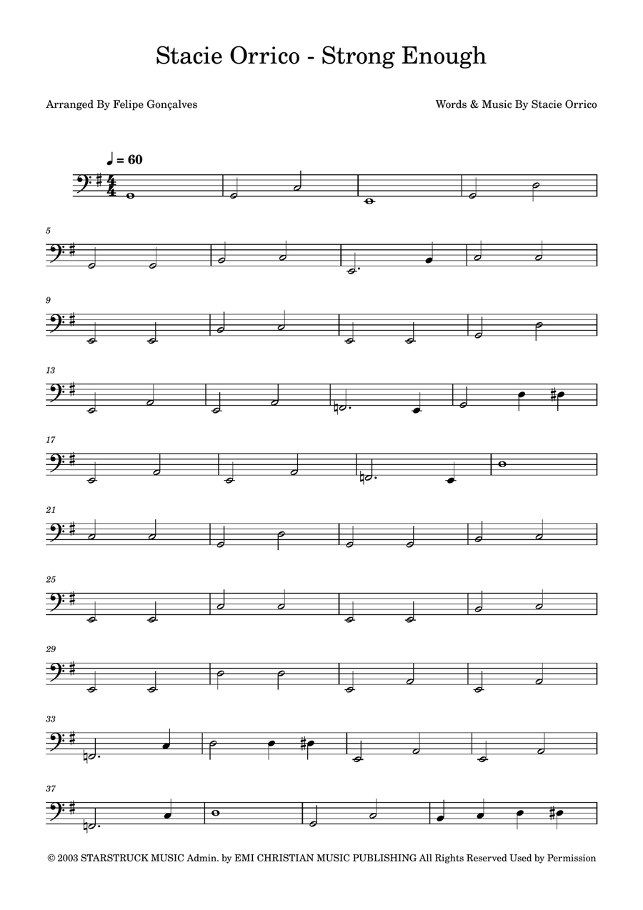 Strong Enough Strong Enough Acoustic Guitar scores gallery preview page 1