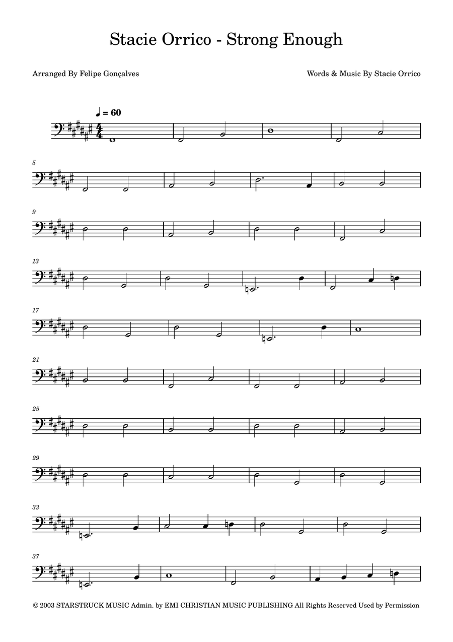 Strong Enough Strong Enough Acoustic Guitar scores gallery preview page 1