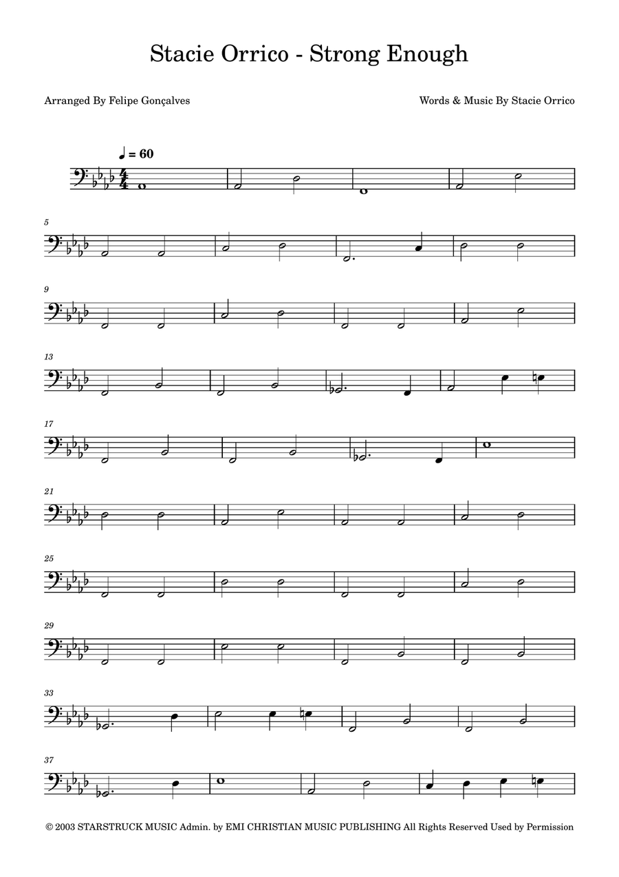Strong Enough Strong Enough Acoustic Guitar scores gallery preview page 1