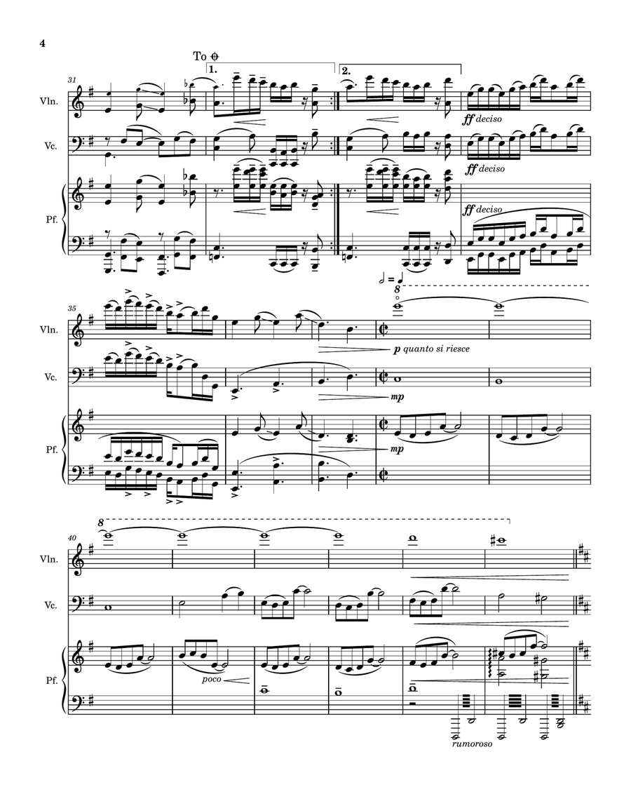 The Last Emperor Theme The Last Emperor Theme Piano Trio scores gallery preview page 4
