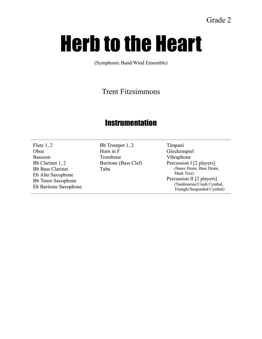 Herb to the Heart Concert Band scores gallery preview page 2