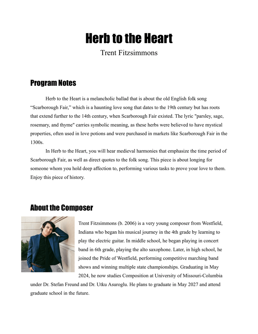 Herb to the Heart Concert Band scores gallery preview page 3