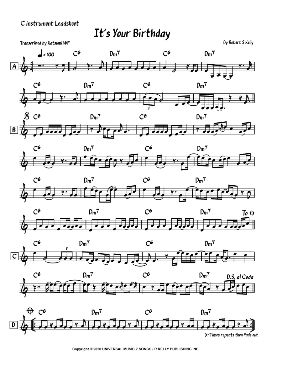 It's Your Birthday It's Your Birthday Piano scores gallery preview page 1