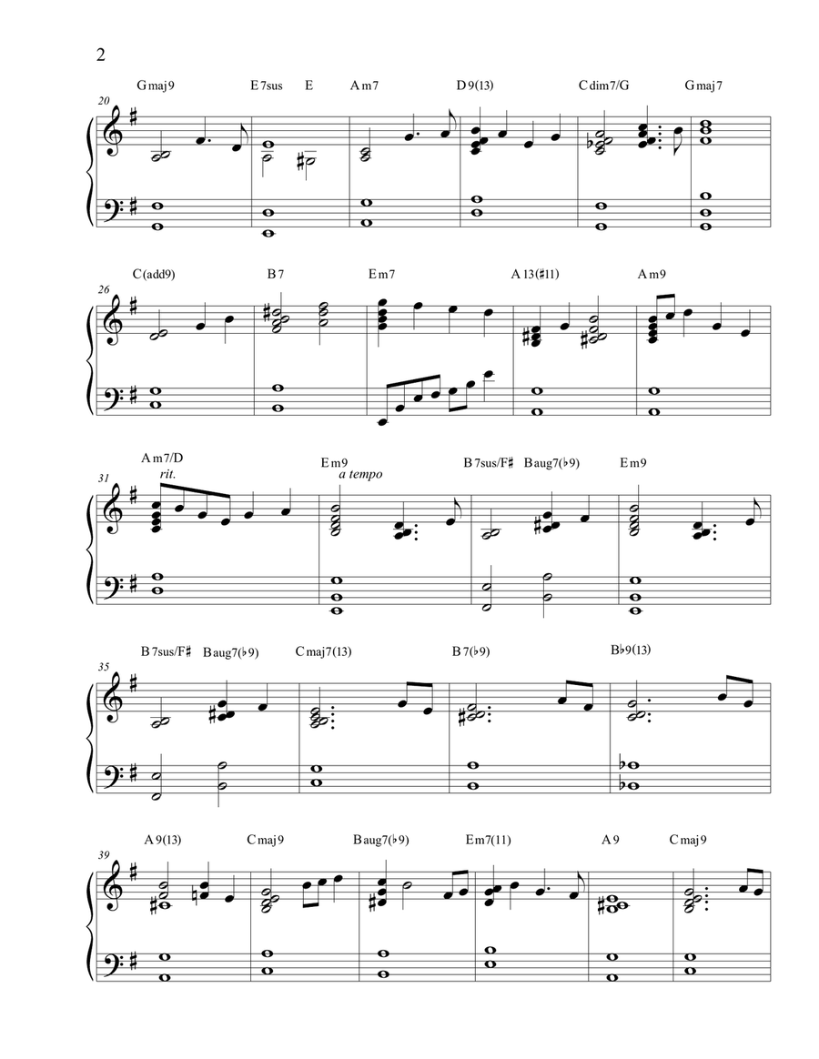 A Cloudy Day A Cloudy Day Piano Solo scores gallery preview page 2
