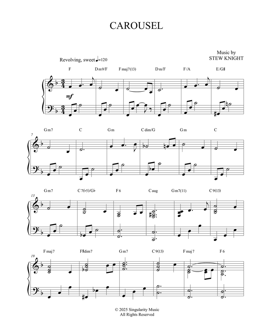 Carousel Carousel Piano Solo scores gallery preview page 1