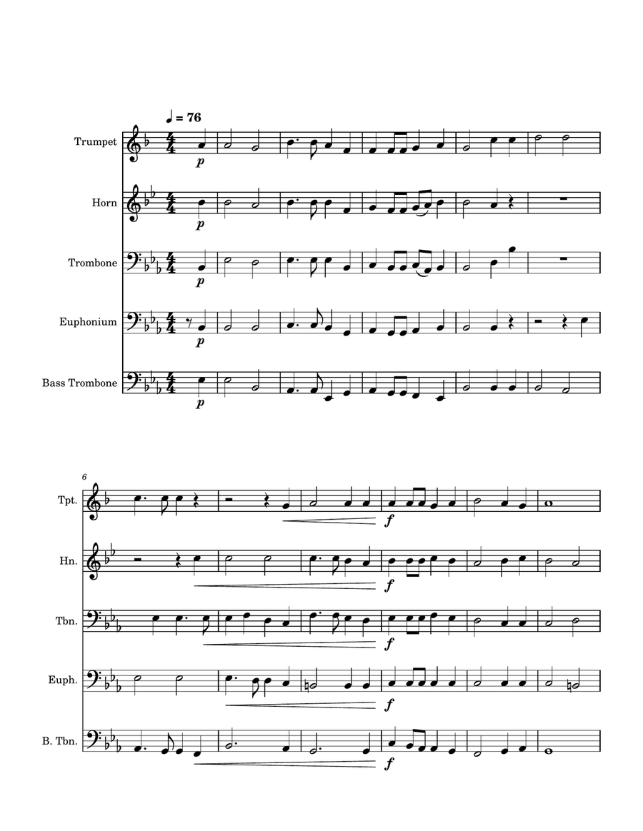 Beati Mortui Beati Mortui Brass Quintet scores gallery preview page 1