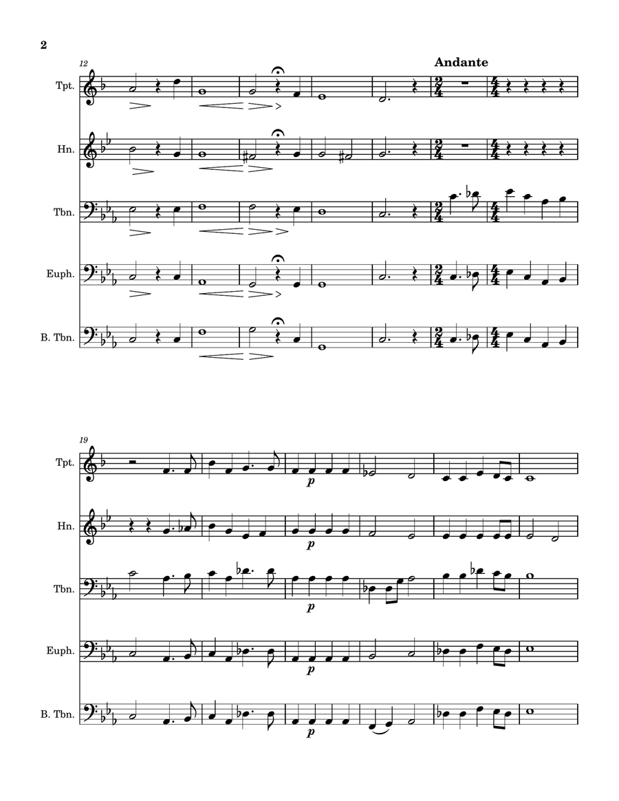 Beati Mortui Beati Mortui Brass Quintet scores gallery preview page 2
