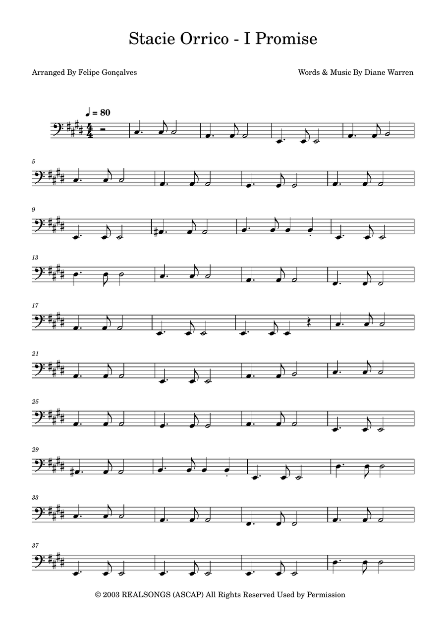 I Promise I Promise Acoustic Guitar scores gallery preview page 1