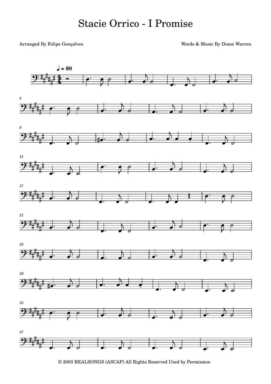 I Promise I Promise Acoustic Guitar scores gallery preview page 1