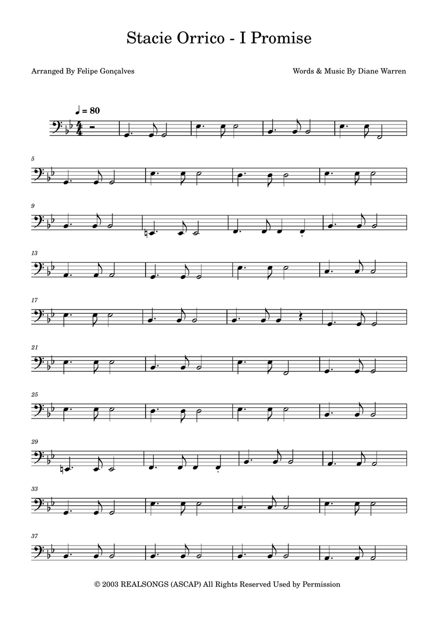 I Promise I Promise Acoustic Guitar scores gallery preview page 1