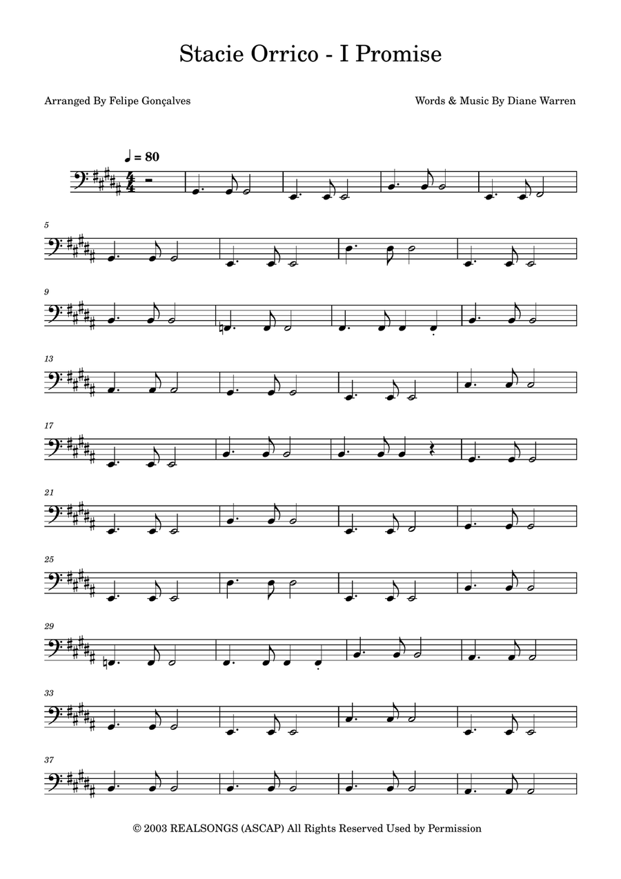 I Promise I Promise Acoustic Guitar scores gallery preview page 1