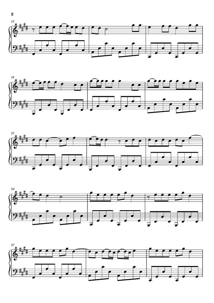 Si Ai Si Ai Piano Solo scores gallery preview page 2