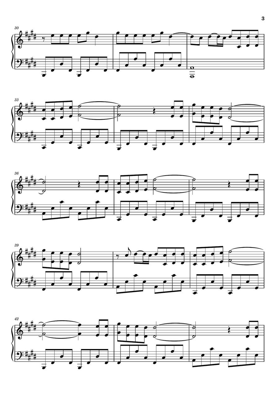 Si Ai Si Ai Piano Solo scores gallery preview page 3