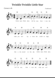 Twinkle Twinkle Little Star – Easy Clarinet Sheet Music (Beginner Level)