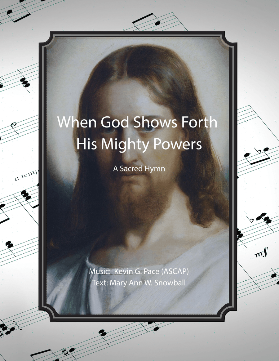 When God Shows Forth His Mighty Powers, a sacred Christian hymn 4-Part scores gallery preview page 1