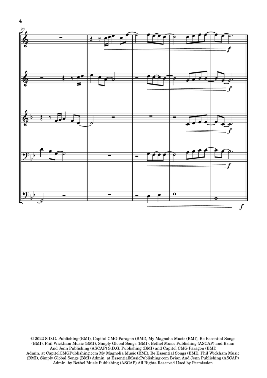 Holy Forever Holy Forever Brass Ensemble scores gallery preview page 4