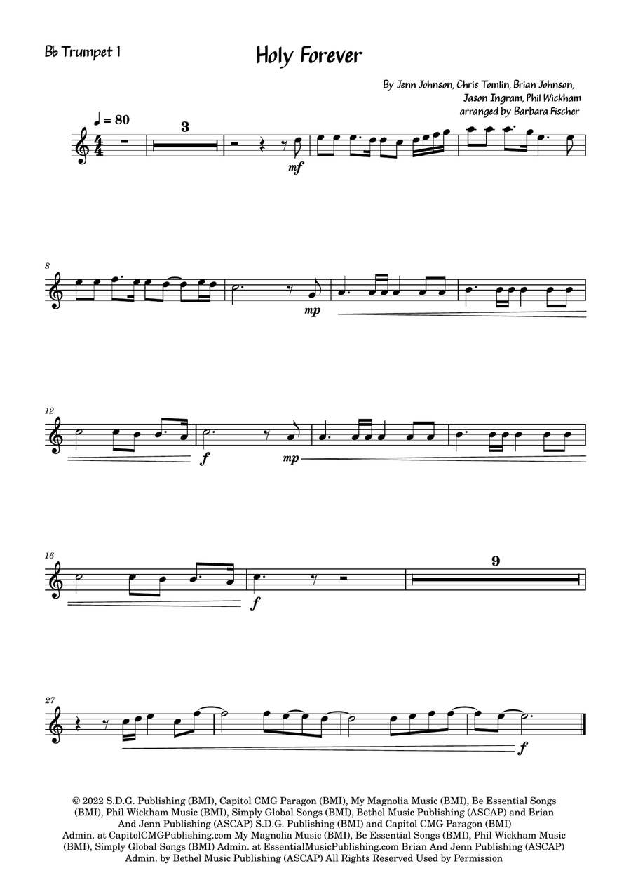 Holy Forever Holy Forever Brass Ensemble scores gallery preview page 5