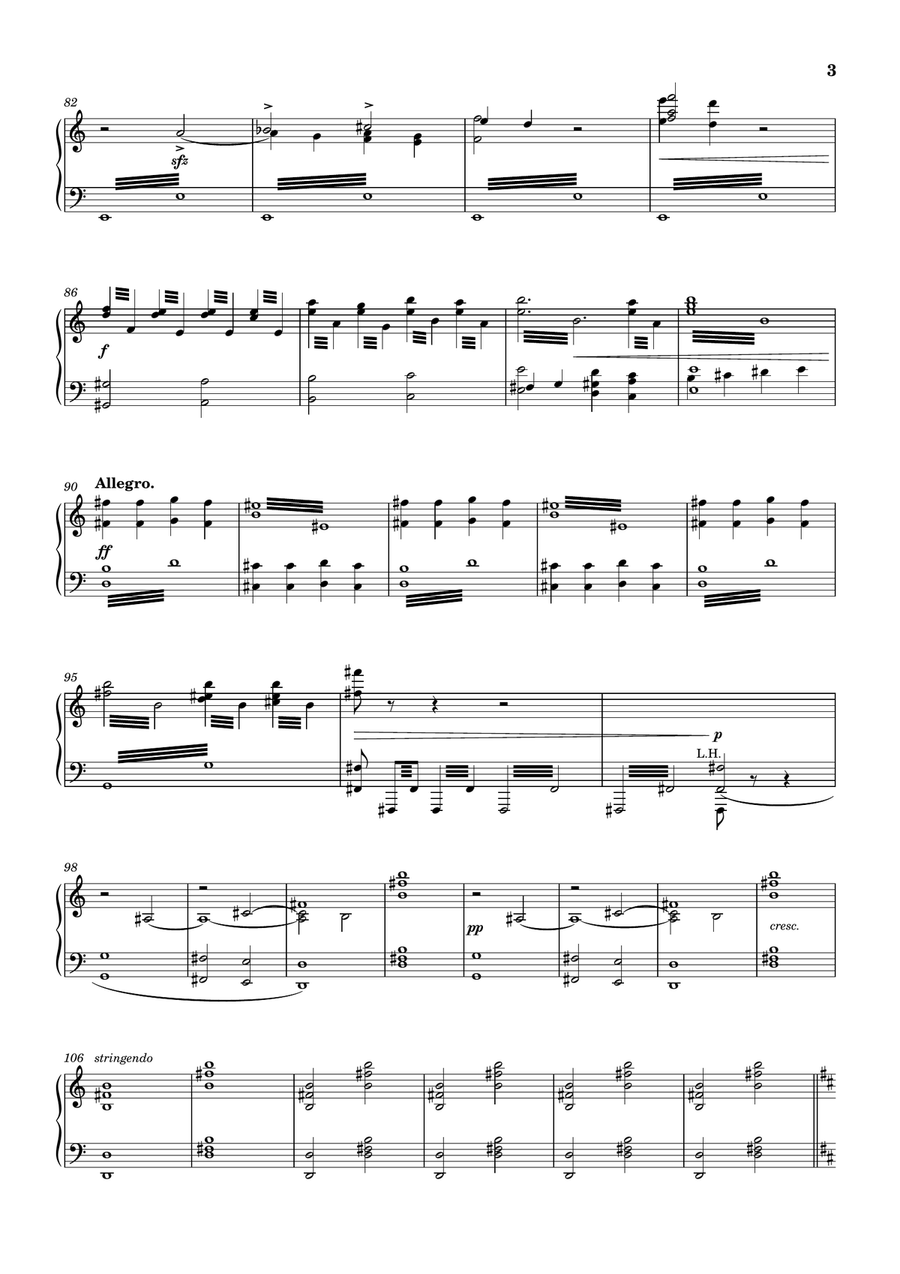 Tchaikovsky - Romeo and Juliet (Fantasy-Overture) for piano solo Piano Solo scores gallery preview page 4