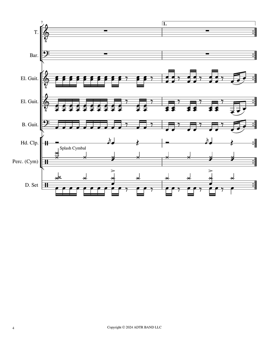 The Downfall Of Us All - Score Only Large Ensemble scores gallery preview page 4