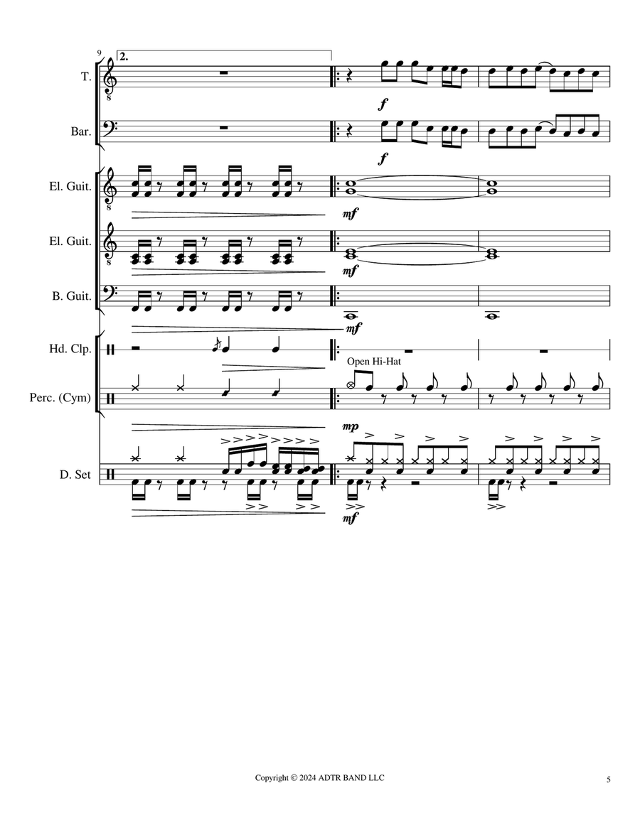 The Downfall Of Us All - Score Only Large Ensemble scores gallery preview page 5