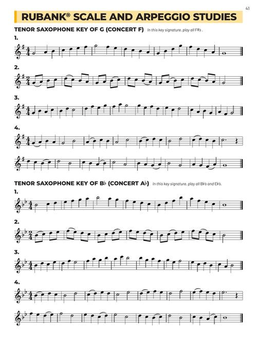 Essential Elements for Band – Bb Tenor Sax Book 1 with Online Resources Concert Band Methods scores gallery preview page 6