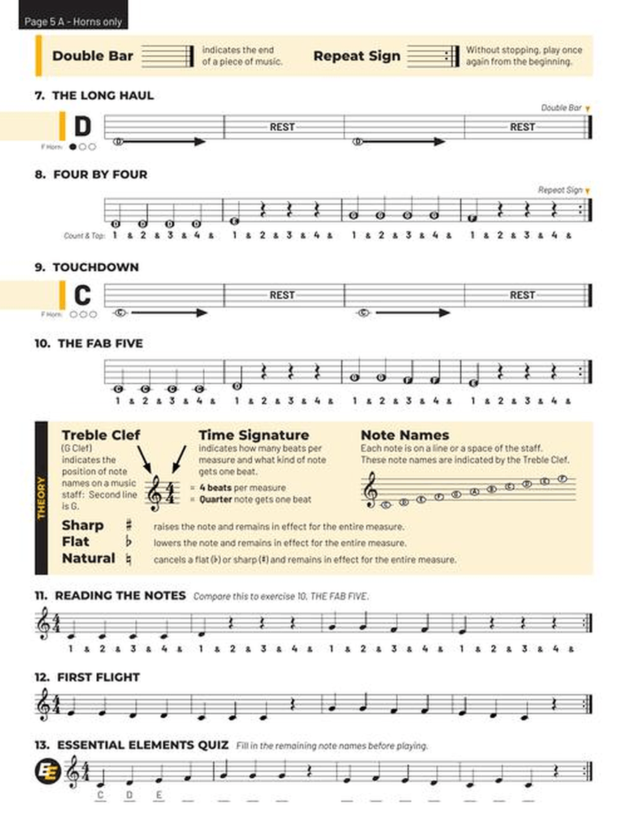 Essential Elements for Band – F Horn Book 1 with Online Resources Concert Band Methods scores gallery preview page 3