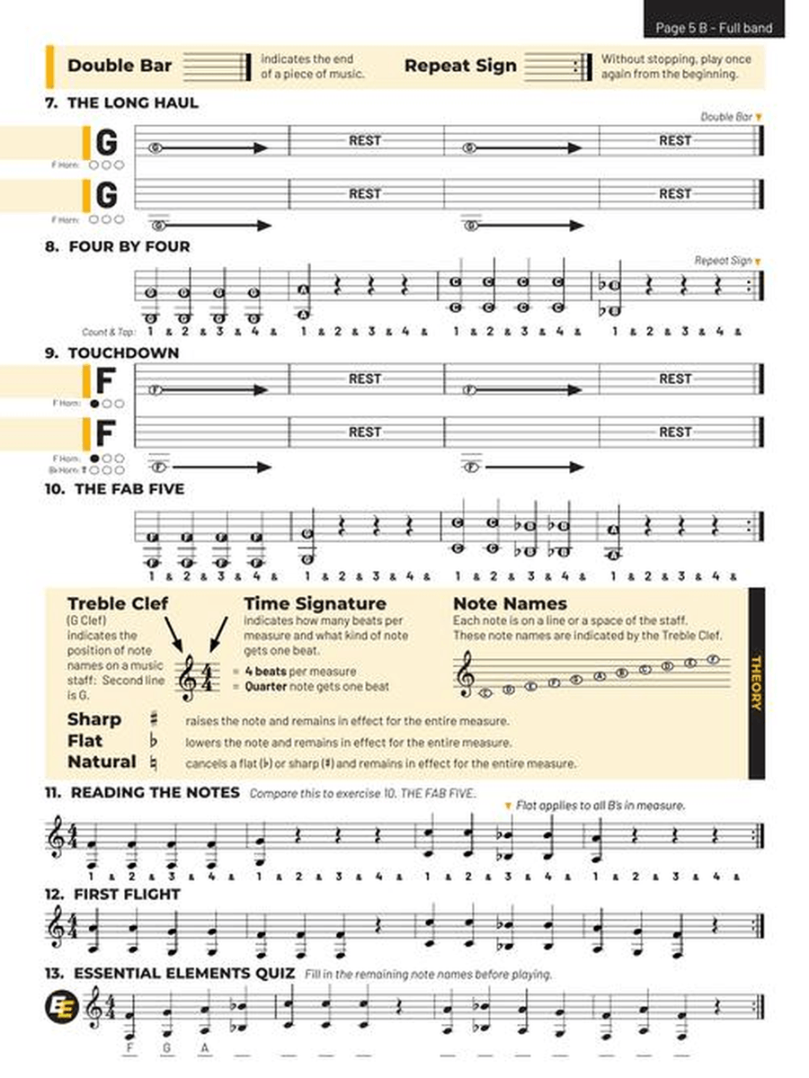Essential Elements for Band – F Horn Book 1 with Online Resources Concert Band Methods scores gallery preview page 4