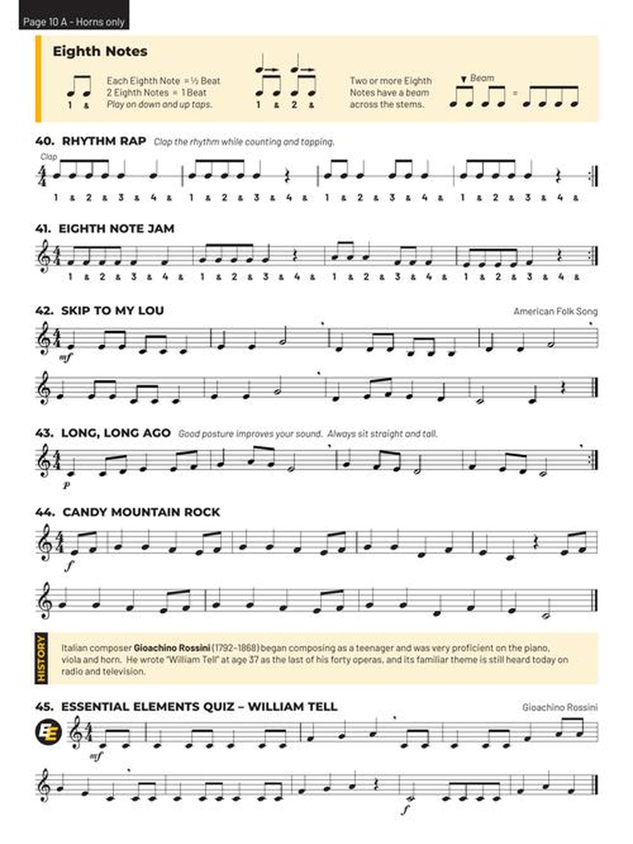 Essential Elements for Band – F Horn Book 1 with Online Resources Concert Band Methods scores gallery preview page 5