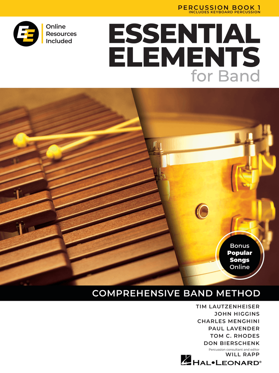 Essential Elements for Band – Percussion/Keyboard Percussion Book 1 Online Resources Concert Band Methods scores gallery preview page 1