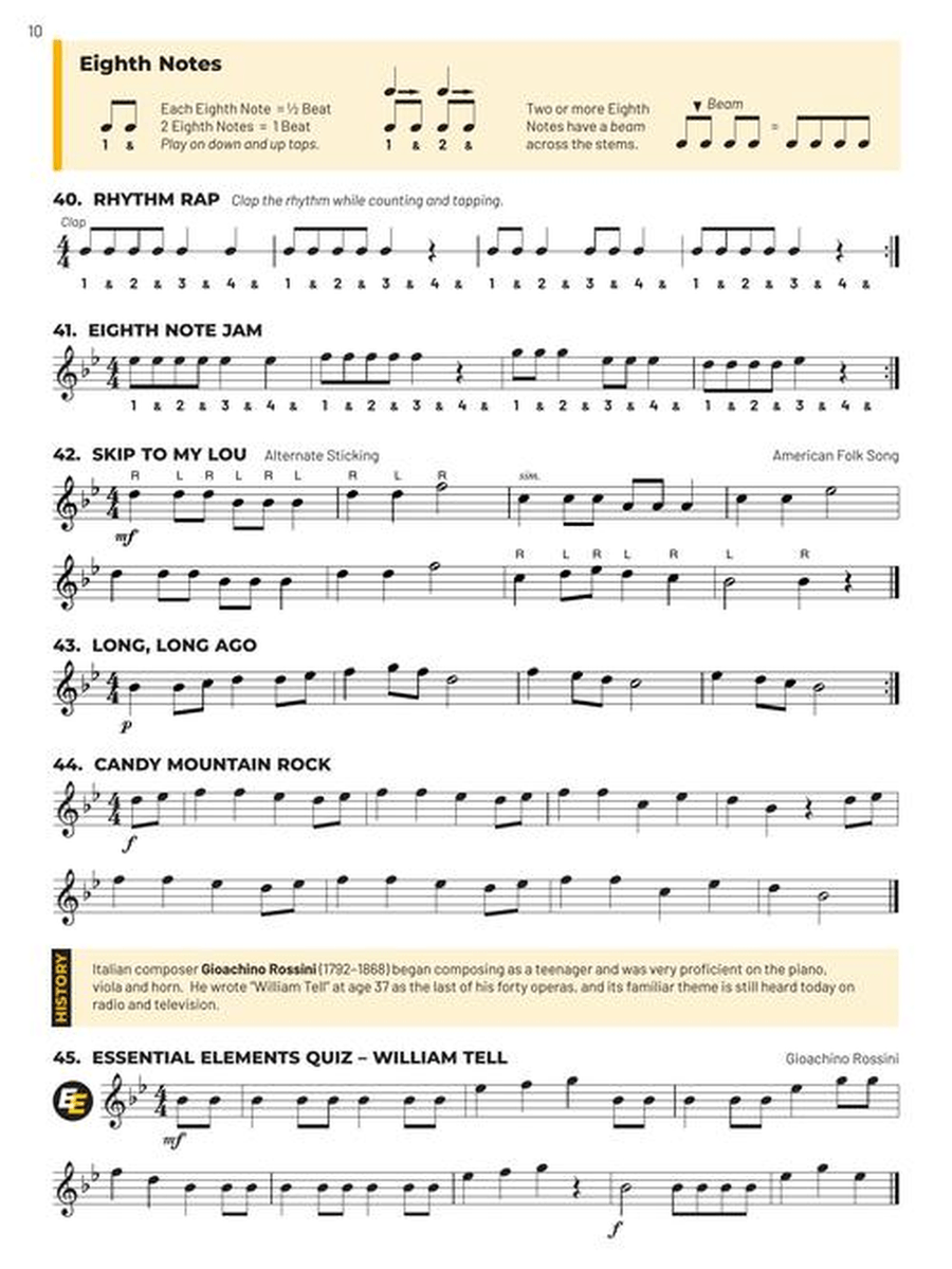 Essential Elements for Band – Percussion/Keyboard Percussion Book 1 Online Resources Concert Band Methods scores gallery preview page 11